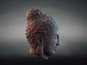 Buddha Statue Head model 3D मॉडल