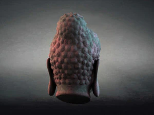 Modello di testa della statua di Buddha Modello 3D