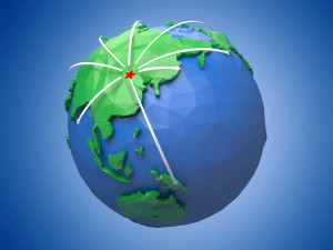 Cartoon Earth Origami Earth continental plate q version Poly Low Eart green planet 3D Model
