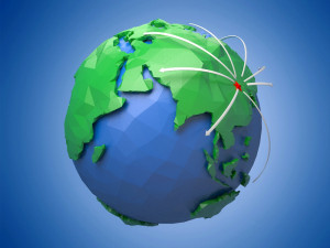 Cartoon Earth Origami Earth continental plate q version Poly Low Eart green planet 3D-Modell