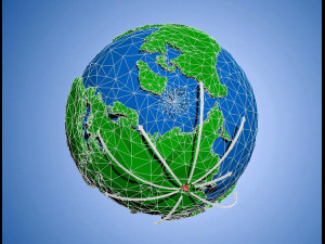 Cartoon Earth Origami Earth continental plate q version Poly Low Eart green planet 3D-Modell
