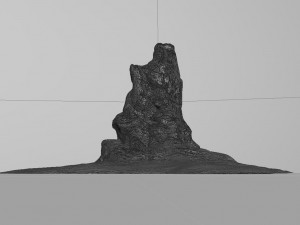 Cliffs islands Mountains rock walls nature Moss rocks 3D Model