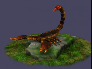 Огненные скорпионы Реалистичные скорпионы пещерные существа пустыни 3D Модель