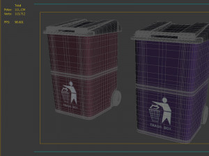 Garbage can bin public facilities city garbage disposal Model 3D