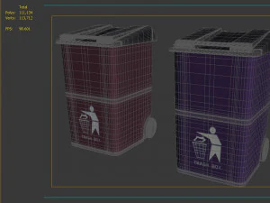 Garbage can bin public facilities city garbage disposal 3D Model