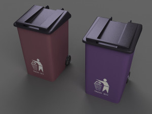 Garbage can bin public facilities city garbage disposal Model 3D