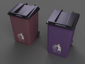 Garbage can bin public facilities city garbage disposal 3D Model