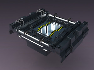 Science Fiction Strobe work platform capsule cabin deck Model 3D