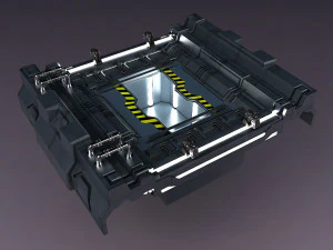 Science Fiction Strobe work platform capsule cabin deck 3D Model