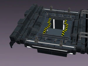 Science Fiction Strobe work platform capsule cabin deck 3D Model