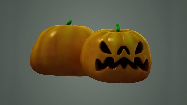 Halloween Monster Pumpkin 3D 모델 .c4d .max .obj .3ds .fbx .stl .blend 