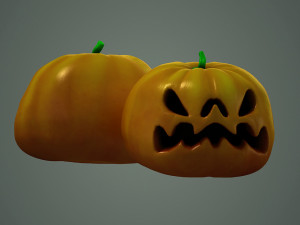 Halloween Monster Pumpkin 3D Model