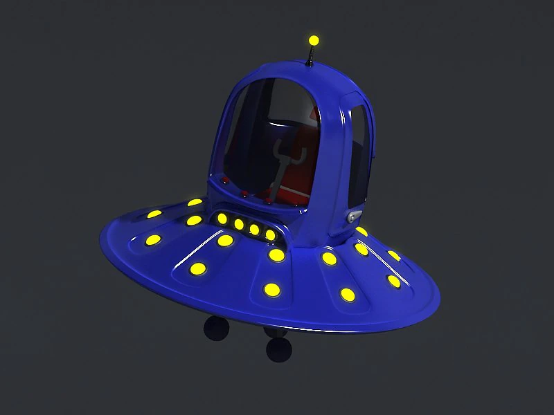 Cartoons saucers ships flying machines round UFO cockpits 3D Model .c4d .max .obj .3ds .fbx .stl .blend 