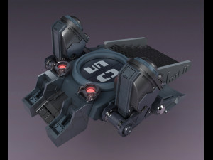Sci-fi strobe capsule cabin deck console elevator shaft future 3D मॉडल
