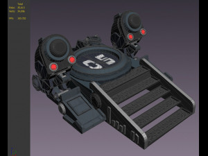 Sci-fi strobe capsule cabin deck console elevator shaft future 3D मॉडल