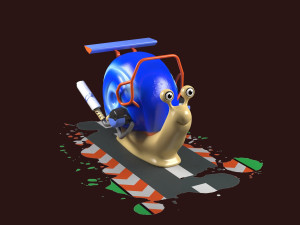 Cartoon Snail Mollusk toon car 3D 模型