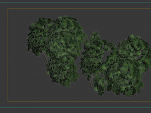 Cartoon Small Tree Bush Grass Bush plant ancient woods 3D Модель
