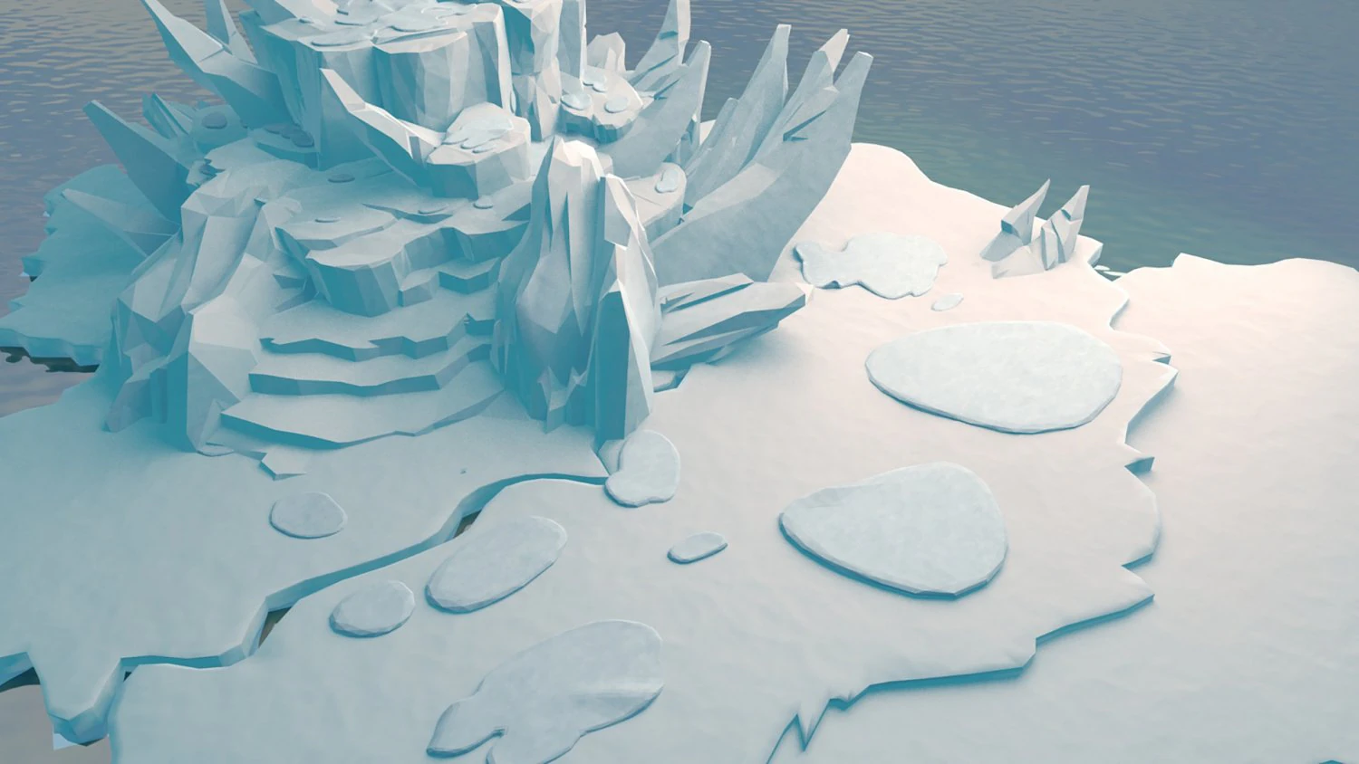 Мультфільм ставки озера Лотос листя парк водні елементи Лотос 3D Модель .c4d .max .obj .3ds .fbx .stl .blend 
