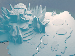 Cartoon ponds lakes Lotus leaf park water features Lotus Model 3D