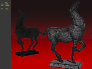 3D керамічна скульптура коня стародавні культурні реліквії 3D Модель