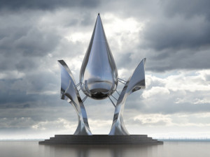 Sculpture statue plaza modern Realistic exterior furniture 3D मॉडल