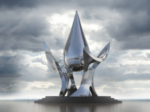 Sculpture statue plaza modern Realistic exterior furniture 3D 模型