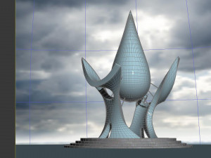 Sculpture statue plaza modern Realistic exterior furniture 3D 模型