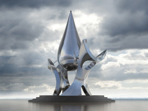 Sculpture statue plaza modern Realistic exterior furniture 3D 模型