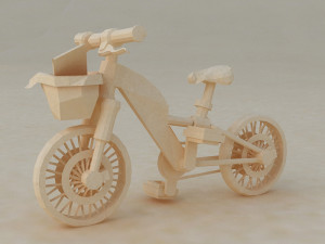 Cartoon Origami Bikes relax community cars cartoon Bicycle cars toy 3D 모델