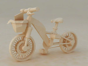 Cartoon Origami Bikes relax community cars cartoon Bicycle cars toy 3D Model