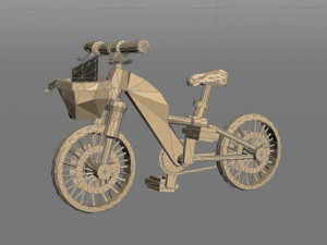 Cartoon Origami Bikes relax community cars cartoon Bicycle cars toy 3D 모델