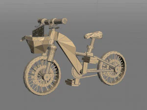 Cartoon Origami Bikes relax community cars cartoon Bicycle cars toy 3D Model