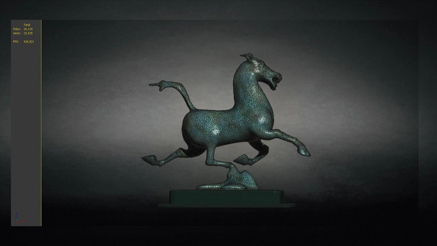 Flying horse treading swallow sculpture horse animal figurine statuette accessory 3D Model .c4d .max .obj .3ds .fbx .stl .blend 