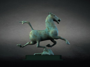 Flying horse treading swallow sculpture horse animal figurine statuette accessory 3D मॉडल