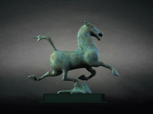 Flying horse treading swallow sculpture horse animal figurine statuette accessory 3D Model