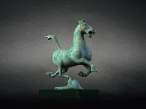 Flying horse treading swallow sculpture horse animal figurine statuette accessory 3D Model