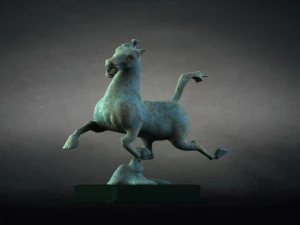 Flying horse treading swallow sculpture horse animal figurine statuette accessory 3D Model