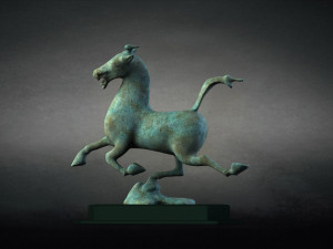 Flying horse treading swallow sculpture horse animal figurine statuette accessory 3D मॉडल