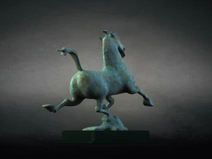 Flying horse treading swallow sculpture horse animal figurine statuette accessory 3D Model