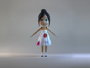 Мультфильм девочка-доставщик студент мульт сестра персонаж семья ребенок роль анимация молодой человек 3D Модель