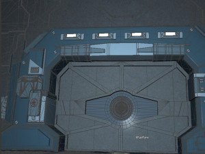 Sci-Fi Gate Door airlock futuristic portal cargo corridor hangar spaceship Modelo 3D