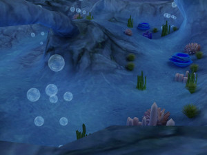Underwater habitat sea life seascape ship reef coral panorama seabed 3D Model