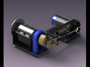 Rota&ccedil;&atilde;o industrial da m&aacute;quina do motor de indu&ccedil;&atilde;o el&eacute;trica do motor el&eacute;trico Modelo 3D