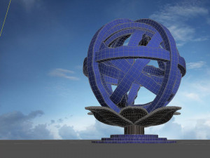 Sculpture statue plaza modern Realistic exterior furniture vintage antique retro 3D Model