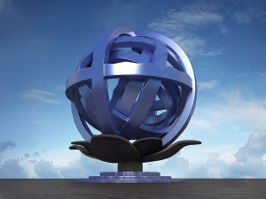 Sculpture statue plaza modern Realistic exterior furniture vintage antique retro 3D मॉडल