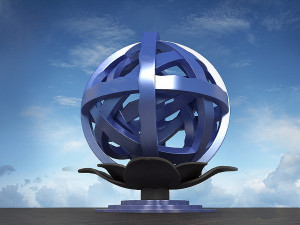 Sculpture statue plaza modern Realistic exterior furniture vintage antique retro 3D मॉडल