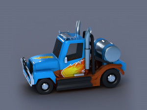 Vehicle car truck emergency cartoon Van low poly low-poly car 3D Model