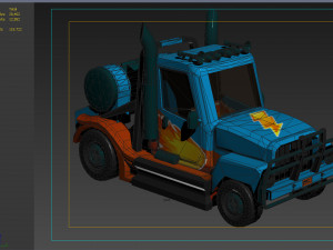 Vehicle car truck emergency cartoon Van low poly low-poly car 3D Model