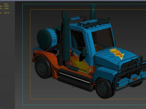 Vehicle car truck emergency cartoon Van low poly low-poly car 3D Model