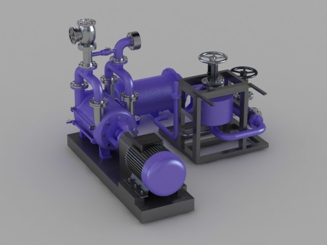 Grinding factory industry parts motor electric electrical induction engine 3D Model .c4d .max .obj .3ds .fbx .stl .blend 
